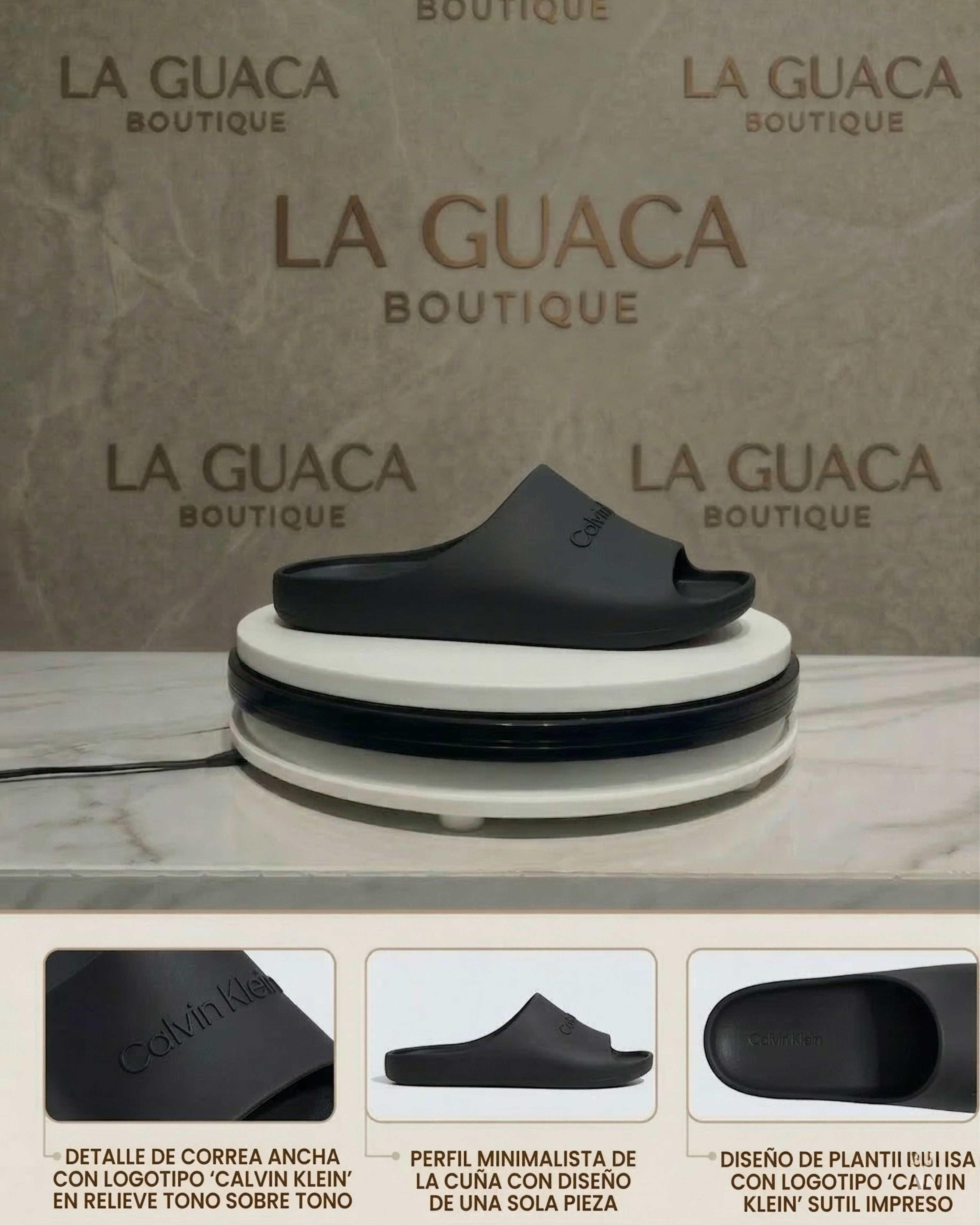 Sandalias Calvin Klein Monotone - Total Black