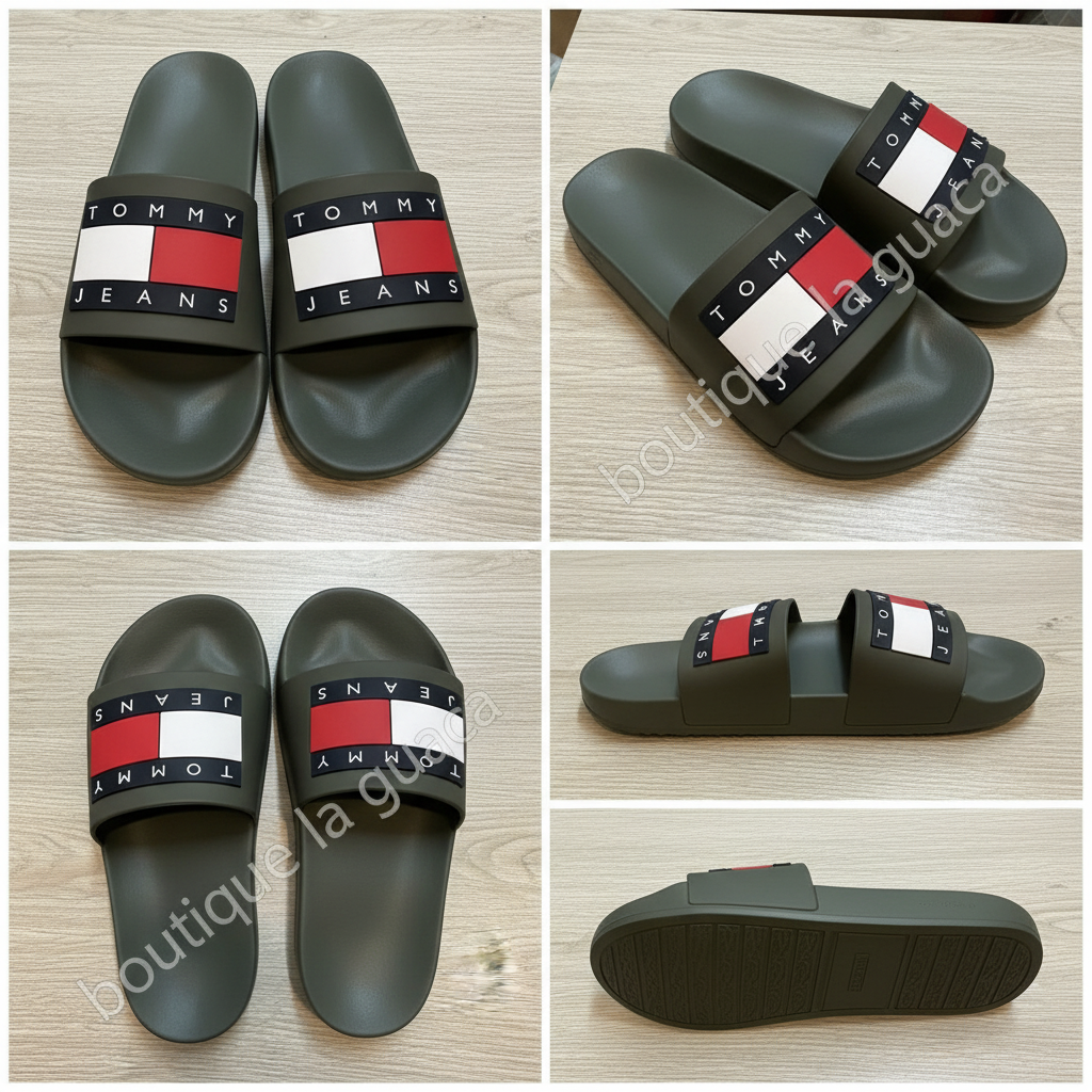 Sandalias Tommy Jeans Flag - Verde Oliva - vista alternativa