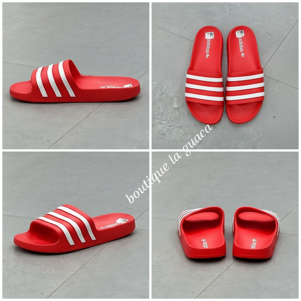 Sandalias Adidas Adilette Aqua - Rojo/Blanco - vista alternativa