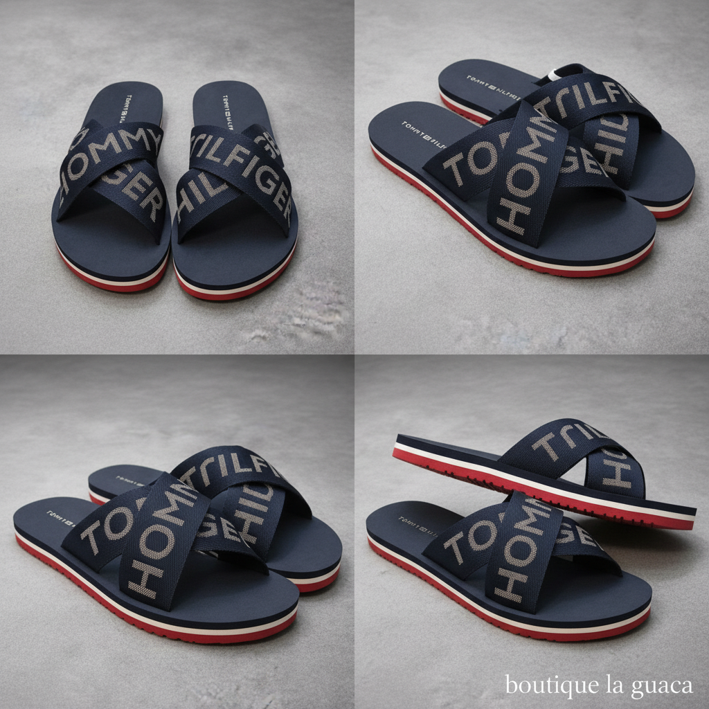 Flip Flops Tommy Hilfiger Corporate - Negro/Rojo - vista alternativa